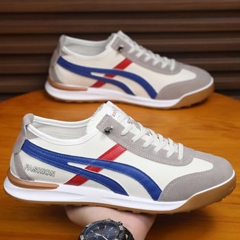 Ανδρικά καλοκαιρινά sneakers, διαπνέον καμβά επάνω μέρος, ελαφρύ χαμηλό προφίλ, casual παπούτσια με EVA πάτο και σόλα injection-molded