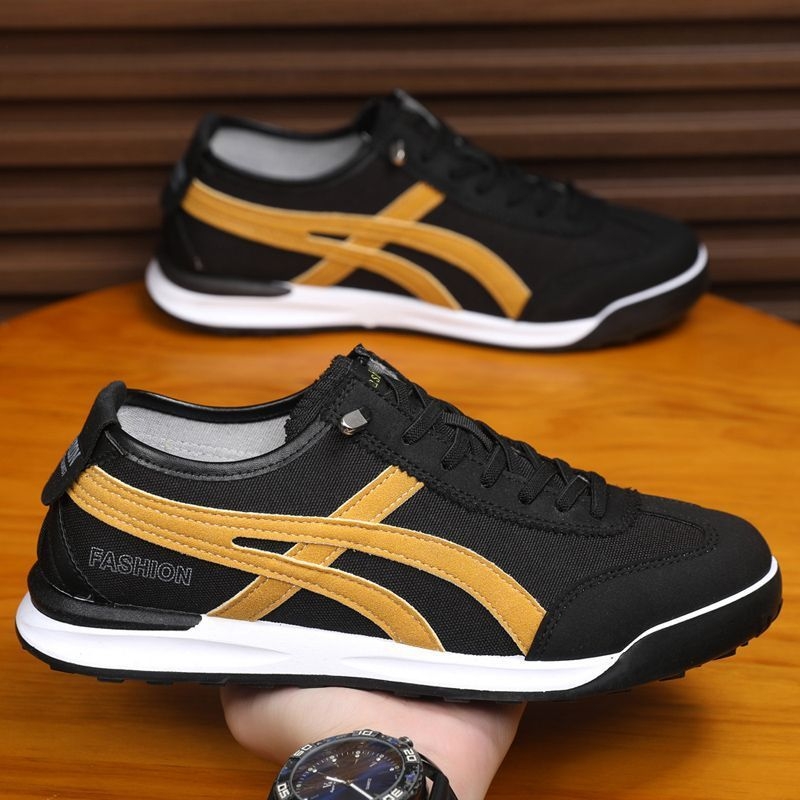 Ανδρικά καλοκαιρινά sneakers, διαπνέον καμβά επάνω μέρος, ελαφρύ χαμηλό προφίλ, casual παπούτσια με EVA πάτο και σόλα injection-molded