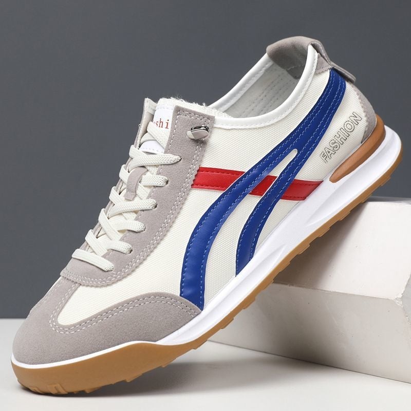 Ανδρικά καλοκαιρινά sneakers, διαπνέον καμβά επάνω μέρος, ελαφρύ χαμηλό προφίλ, casual παπούτσια με EVA πάτο και σόλα injection-molded