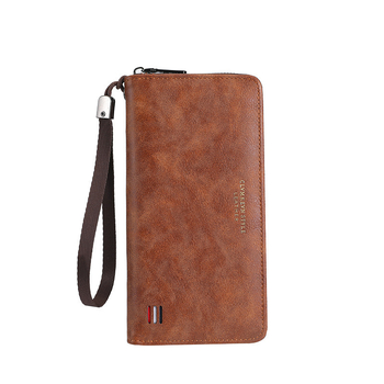 Portofel masculin lung cu mai multe compartimente pentru carduri (Material: PU; Funcție: ultra-ușor, rezistent; Captuseală: piele sintetică; Brand: CLVMKEVN; Categorie: geantă clutch pentru bărbați)