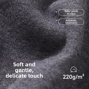 Unisex set toplog donjeg rublja od čistog pamuka, 201-250 g/m², okrugli izrez, dugi rukavi i dugi hlače, antistatijski i antibakterijski