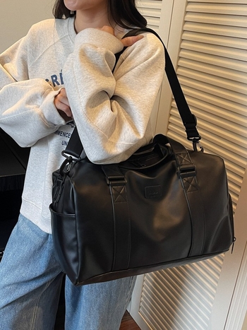 Unisex PU kožna torba za poslovna putovanja, nosiva preko ramena i crossbody, kapacitet 36–55 L, otporna na habanje, podstava od poliestera