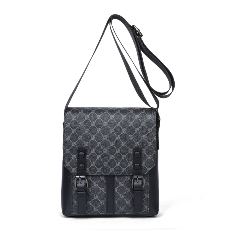 Muška crossbody torbica, karirani uzorak, PU, vodootporna, protiv krađe, otporna na udarce