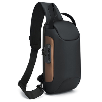 Muška Chest Bag, Street Trend stil, jednofarbni dizajn, otporna na udarce, podstava od poliestera