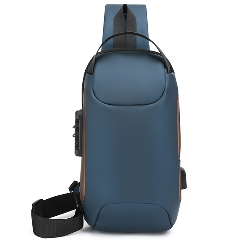 Muška Chest Bag, Street Trend stil, jednofarbni dizajn, otporna na udarce, podstava od poliestera