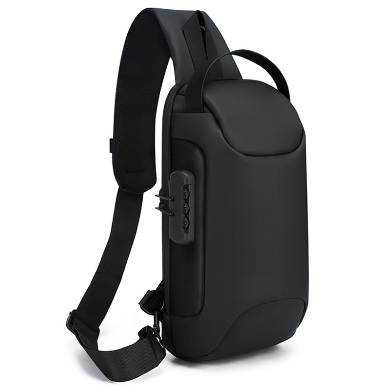Muška Chest Bag, Street Trend stil, jednofarbni dizajn, otporna na udarce, podstava od poliestera