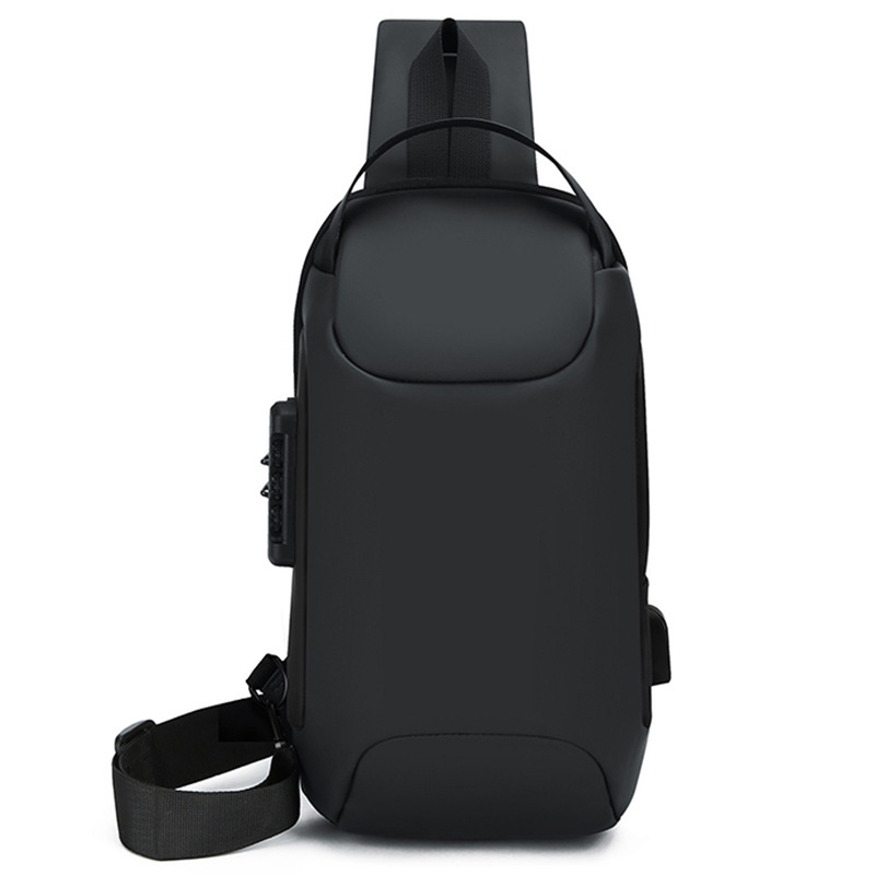Muška Chest Bag, Street Trend stil, jednofarbni dizajn, otporna na udarce, podstava od poliestera