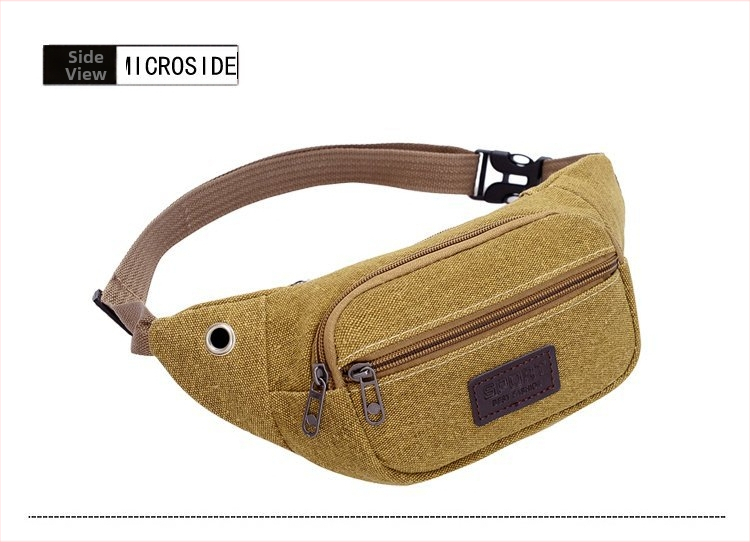 Muška torba za pojas - platno, prozračna, podstava poliester (Materijal: platno; Funkcija: prozračna; Podstava: poliester)