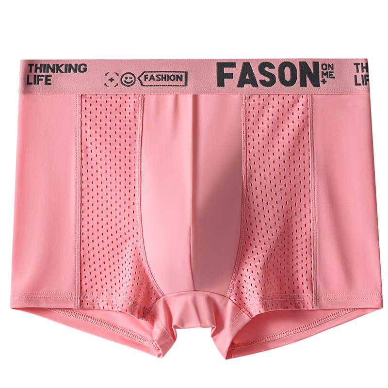 Férfi jégselyem boxerok, lélegzőek, gyorsan száradó, antibakteriális, kötött anyag