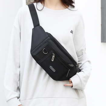 Muška torbica za prsa — gradski jednostavan stil, Oxford platno, prozračna podstava, velika kapaciteta, crossbody dizajn