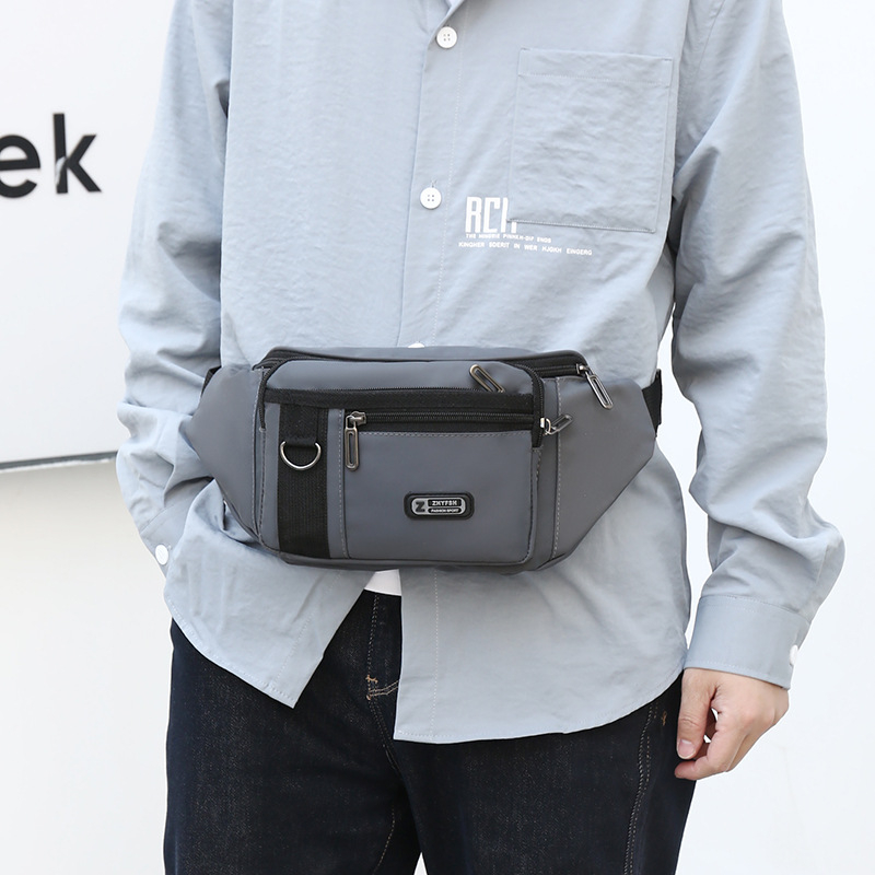 Muška torbica za prsa — gradski jednostavan stil, Oxford platno, prozračna podstava, velika kapaciteta, crossbody dizajn