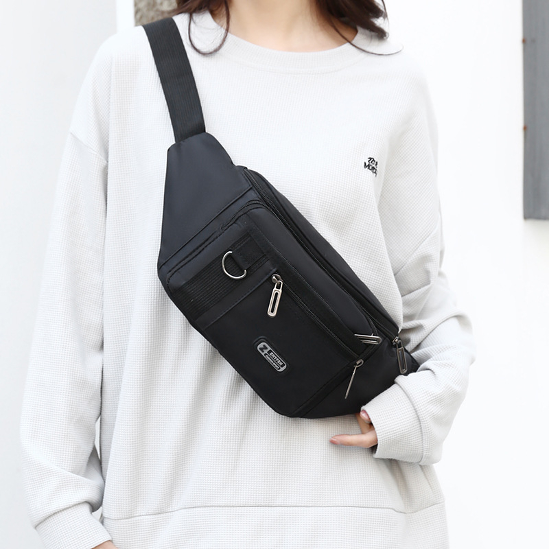 Muška torbica za prsa — gradski jednostavan stil, Oxford platno, prozračna podstava, velika kapaciteta, crossbody dizajn