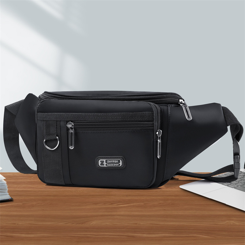 Muška torbica za prsa — gradski jednostavan stil, Oxford platno, prozračna podstava, velika kapaciteta, crossbody dizajn
