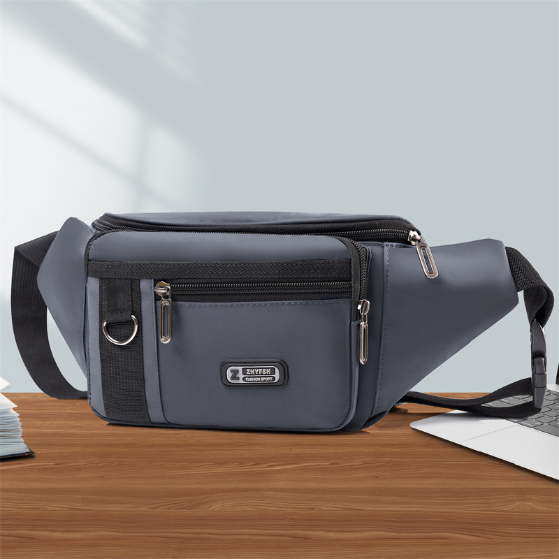 Muška torbica za prsa — gradski jednostavan stil, Oxford platno, prozračna podstava, velika kapaciteta, crossbody dizajn