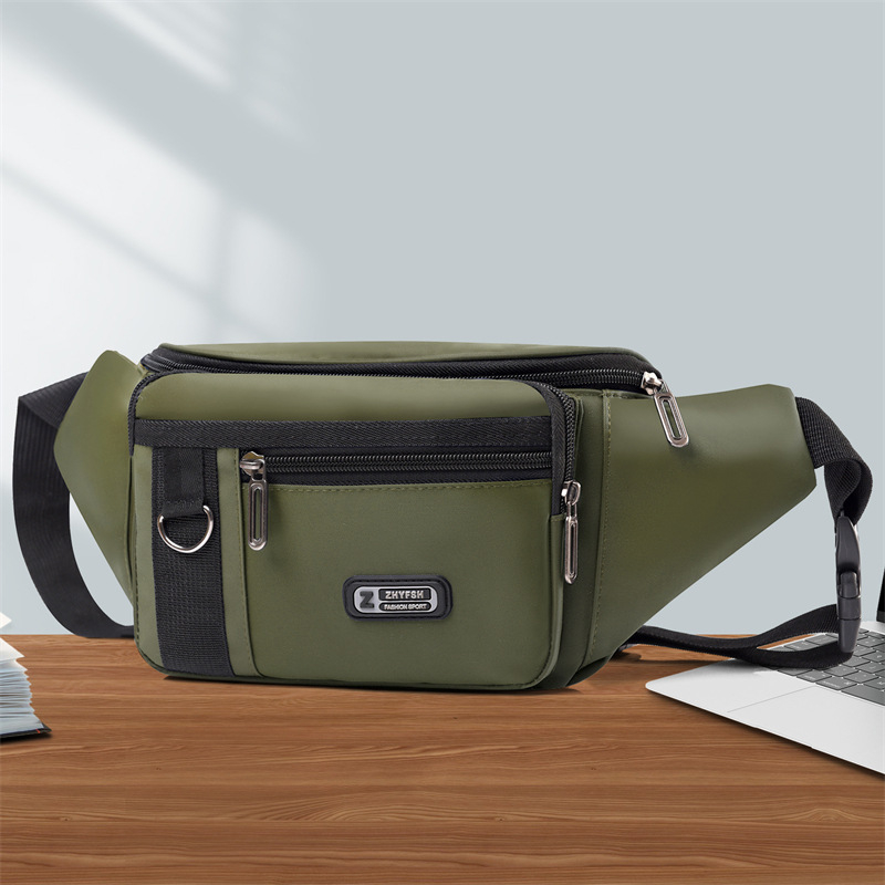 Muška torbica za prsa — gradski jednostavan stil, Oxford platno, prozračna podstava, velika kapaciteta, crossbody dizajn