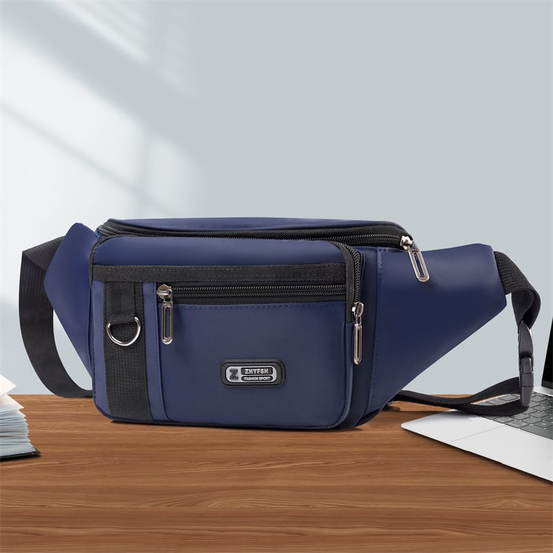 Muška torbica za prsa — gradski jednostavan stil, Oxford platno, prozračna podstava, velika kapaciteta, crossbody dizajn