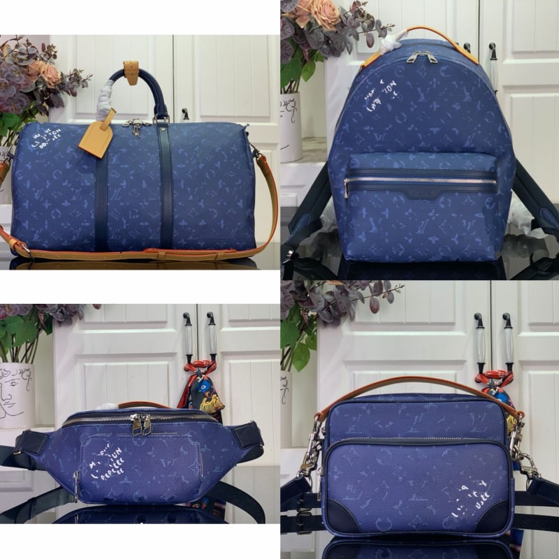 Muška torba od prave kože, crossbody, gradski stil, graffiti uzorak, podstava od najlona, vodootporna