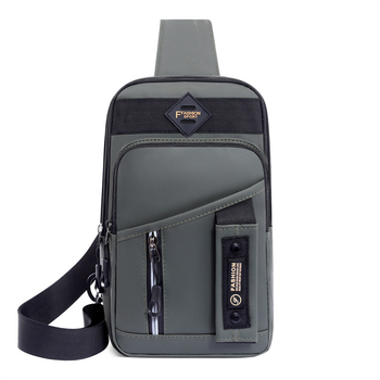 Geantă toracică din pânză | Rezistentă la apă și uzură | Căptușeală din poliester | Model cu litere | Pentru călătorii de afaceri