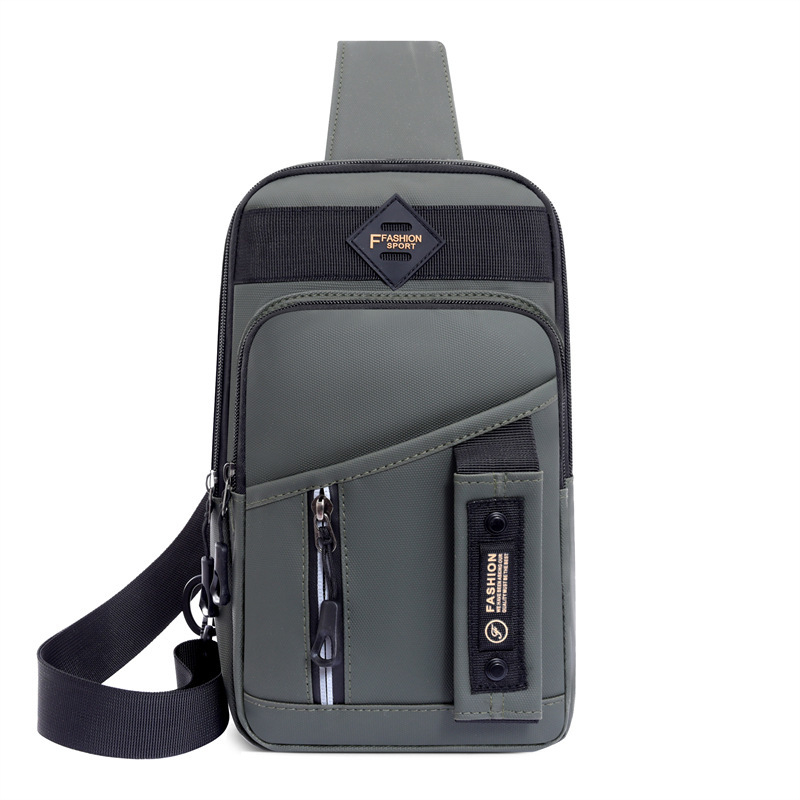 Geantă toracică din pânză | Rezistentă la apă și uzură | Căptușeală din poliester | Model cu litere | Pentru călătorii de afaceri