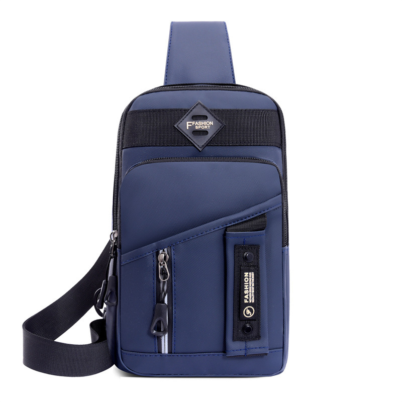 Geantă toracică din pânză | Rezistentă la apă și uzură | Căptușeală din poliester | Model cu litere | Pentru călătorii de afaceri