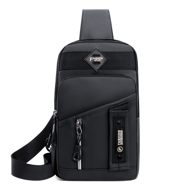 Geantă toracică din pânză | Rezistentă la apă și uzură | Căptușeală din poliester | Model cu litere | Pentru călătorii de afaceri