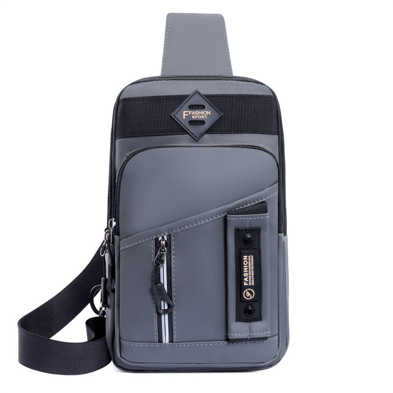 Geantă toracică din pânză | Rezistentă la apă și uzură | Căptușeală din poliester | Model cu litere | Pentru călătorii de afaceri