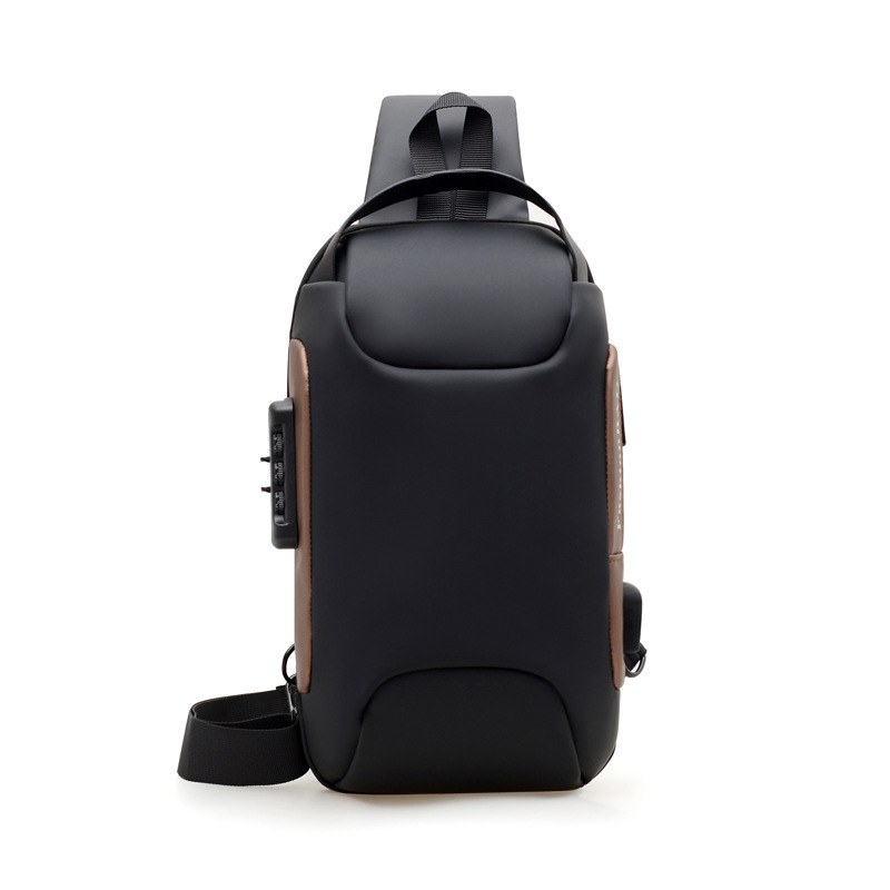 Muška torba za prsa za outdoor športove, vodootporna, otporna na habanje, Filmski materijal, podstava od poliestera, jesen 2025