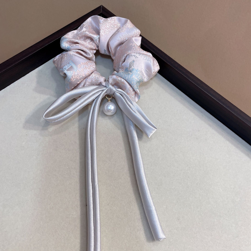 Ръчно изработен комплект аксесоари за коса: жакардова тъкан, включва щипка за коса с панделка и лента за глава; нов китайски стил, висока еластичност