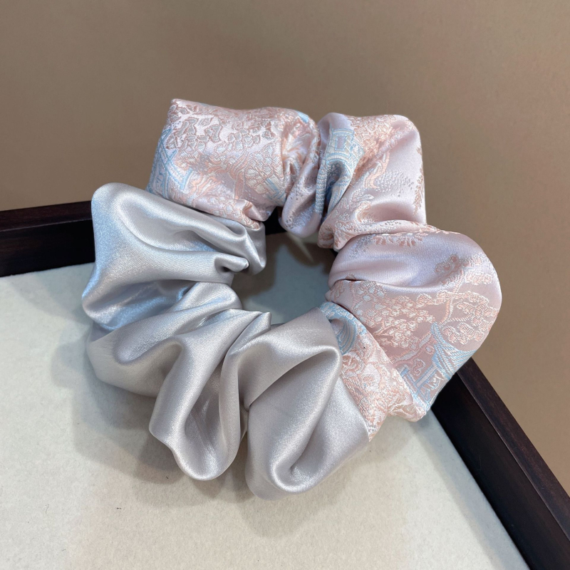 Ръчно изработен комплект аксесоари за коса: жакардова тъкан, включва щипка за коса с панделка и лента за глава; нов китайски стил, висока еластичност