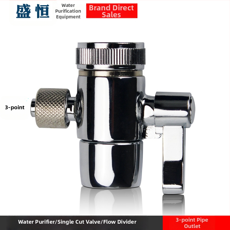 Клапан за превключване на филтър за пречистване на вода, меден, електроплатен, водоразделител, 100°C