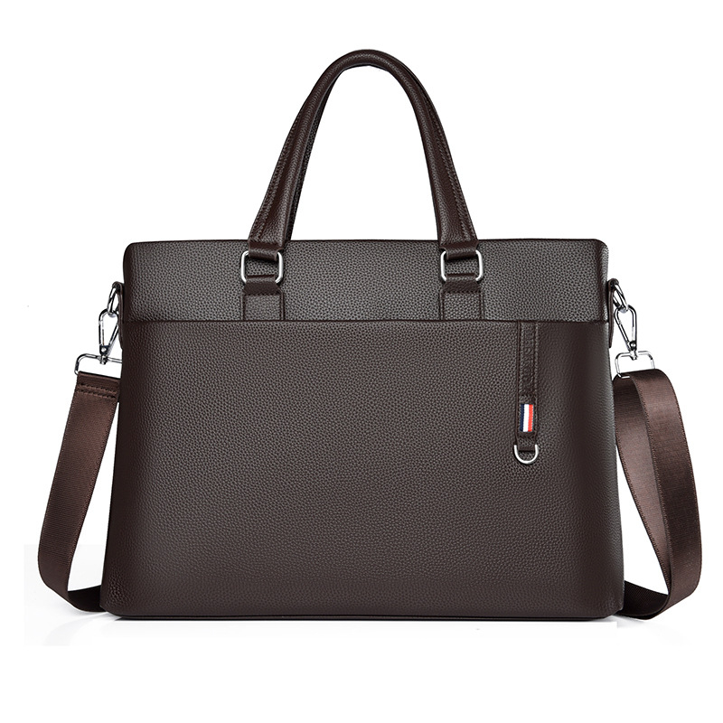 Επιχειρηματική τσάντα σε στυλ αστικής απλότητας, υλικό PU, επένδυση από καμβά, κατάλληλη για επιχειρηματικά ταξίδια