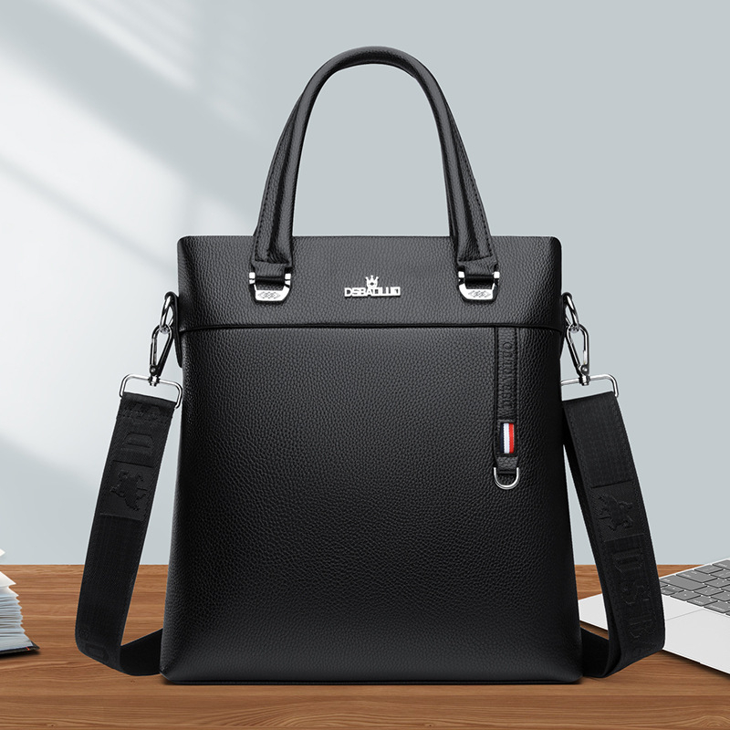 Επιχειρηματική τσάντα σε στυλ αστικής απλότητας, υλικό PU, επένδυση από καμβά, κατάλληλη για επιχειρηματικά ταξίδια