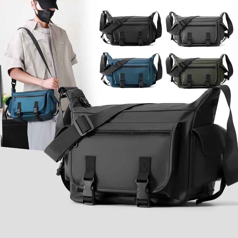 Muška crossbody torba - Velika zapremina, Najlon, Vodootporna, Otporna na habanje, Ulični stil
