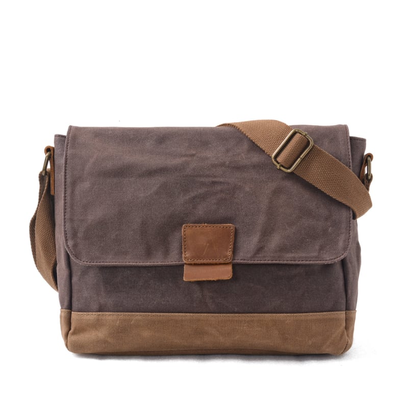 Muška platnena crossbody torba od platna | vodootporna, RFID zaštita, otpornost na rezanje, za 12-inčni laptop