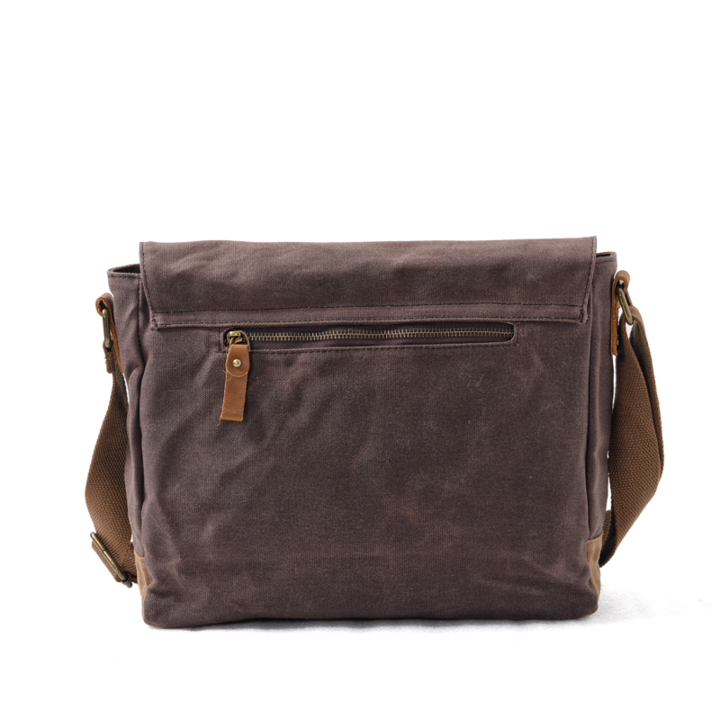 Muška platnena crossbody torba od platna | vodootporna, RFID zaštita, otpornost na rezanje, za 12-inčni laptop