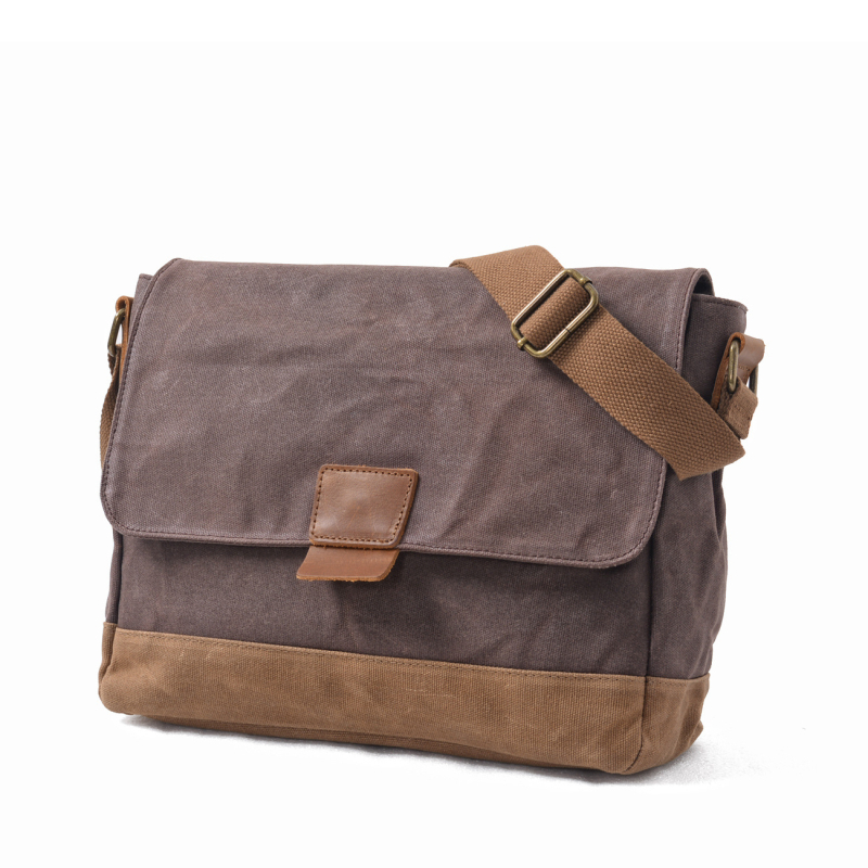 Muška platnena crossbody torba od platna | vodootporna, RFID zaštita, otpornost na rezanje, za 12-inčni laptop