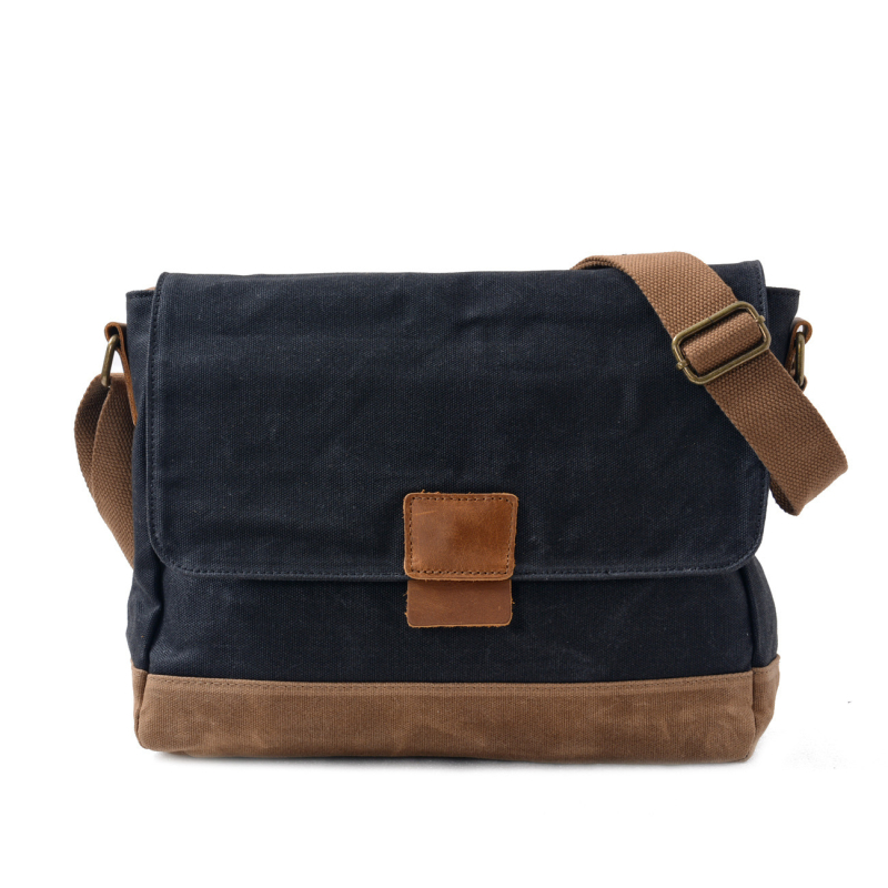 Muška platnena crossbody torba od platna | vodootporna, RFID zaštita, otpornost na rezanje, za 12-inčni laptop