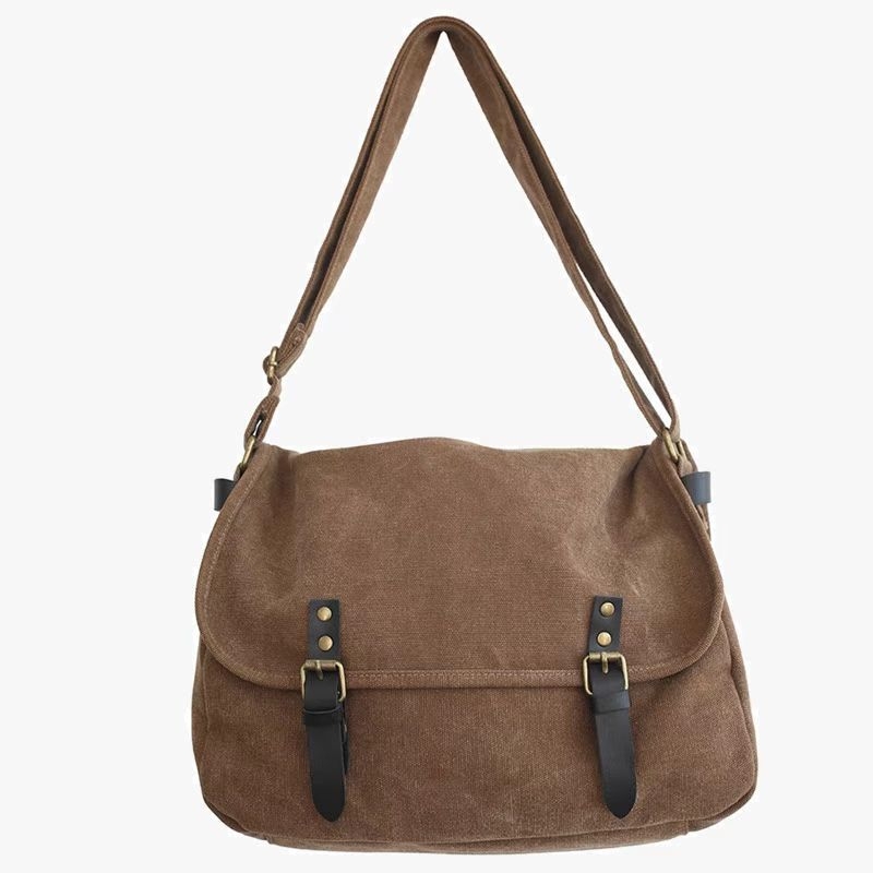 Muška crossbody torba s neutralnim stilom, materijal od svile s cvjetnim motivom, podstava od platna, uzorak 69850, proljeće 2024., pogodna za slobodno vrijeme putovanja.