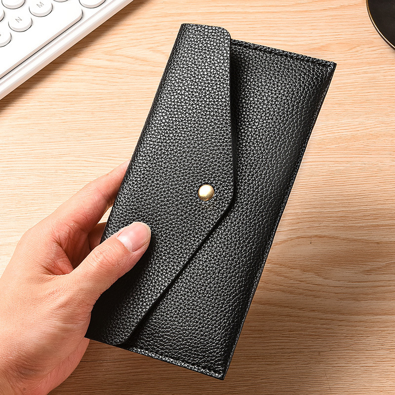 Duga PU kožna novčanka — clutch torba uličnog stila, PU podstava, proljeće 2025, pogodno za pohranu