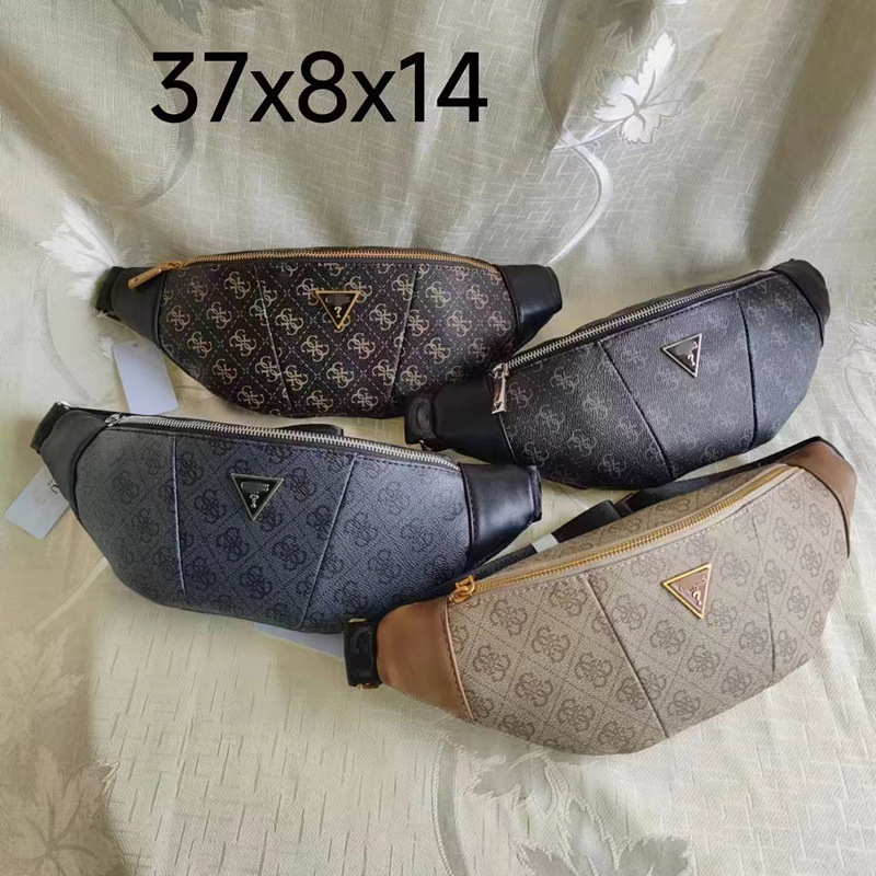 Muška prsna torbica s natpisom slovima, PU materijal, ultra lagana, gradski stil, podstava od poliestera