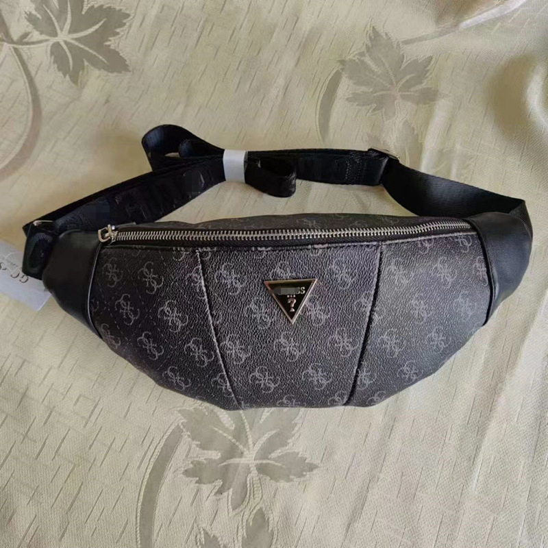 Muška prsna torbica s natpisom slovima, PU materijal, ultra lagana, gradski stil, podstava od poliestera