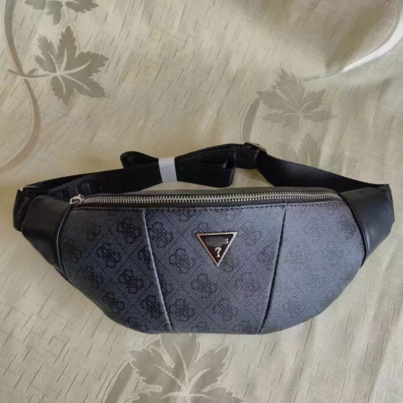Muška prsna torbica s natpisom slovima, PU materijal, ultra lagana, gradski stil, podstava od poliestera
