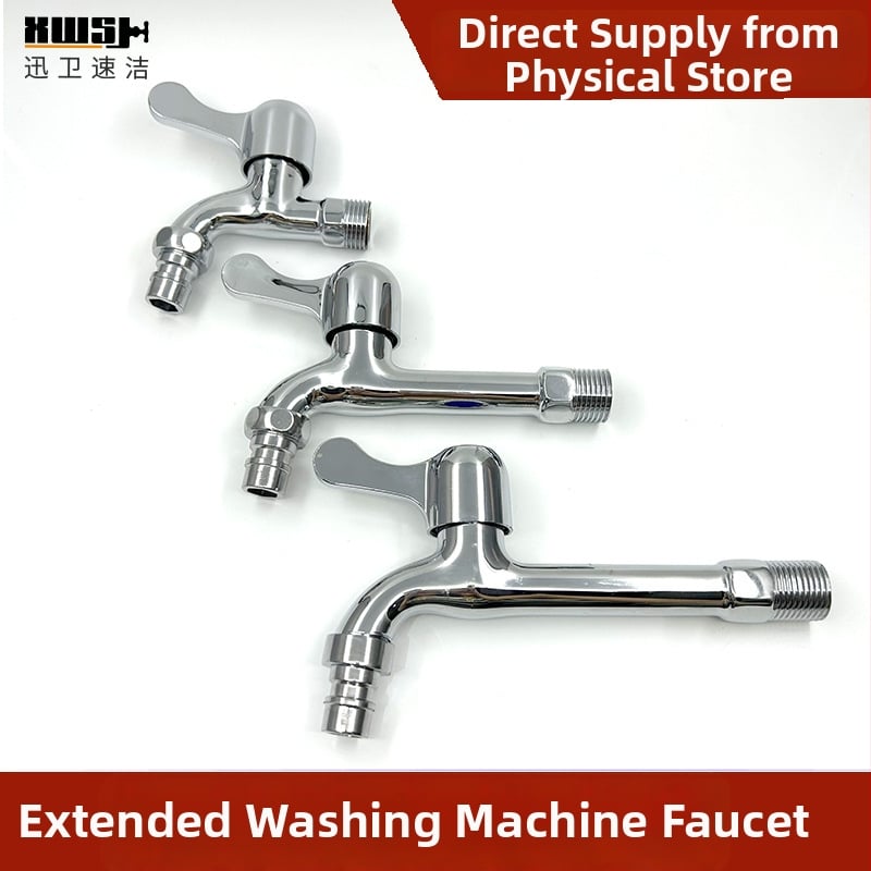 Prívod vody pre práčku, dizajn s jednopojazdovým kĺbom, telo zo zliatiny zinku, mosadzové jadro ventilu, vhodný pre pripojenie k práčke a umývadlu