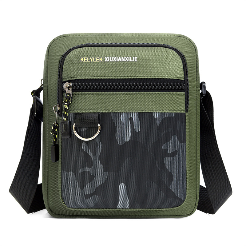Muška torba preko ramena u urbanom stilu, od Oxford materijala, poliester podstava, kamuflažni uzorak, otporna na habanje.