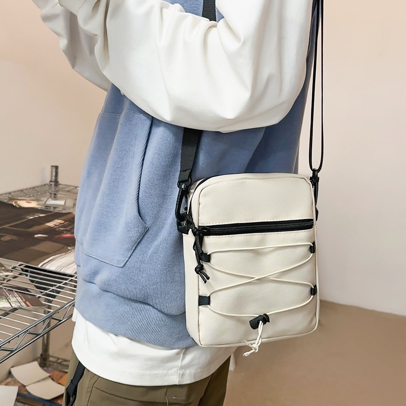 Muška crossbody torba - ulični stil, Oxford platno, otporna na habanje, podstava od poliestera, jednobojni dizajn