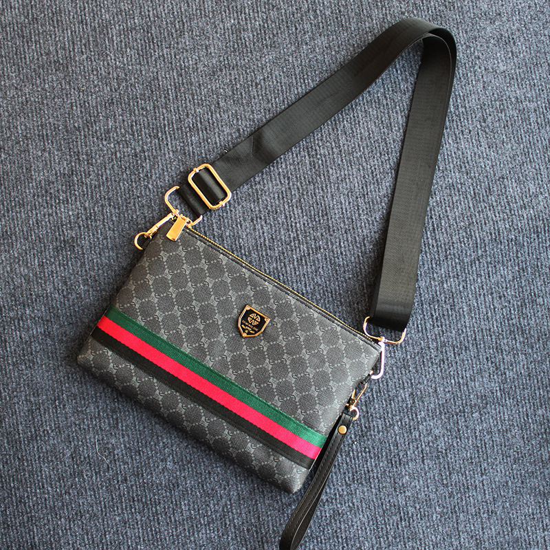 Muška crossbody torbica – ulični stil, PVC, prugasti uzorak, smanjenje opterećenja, Mini Dragon
