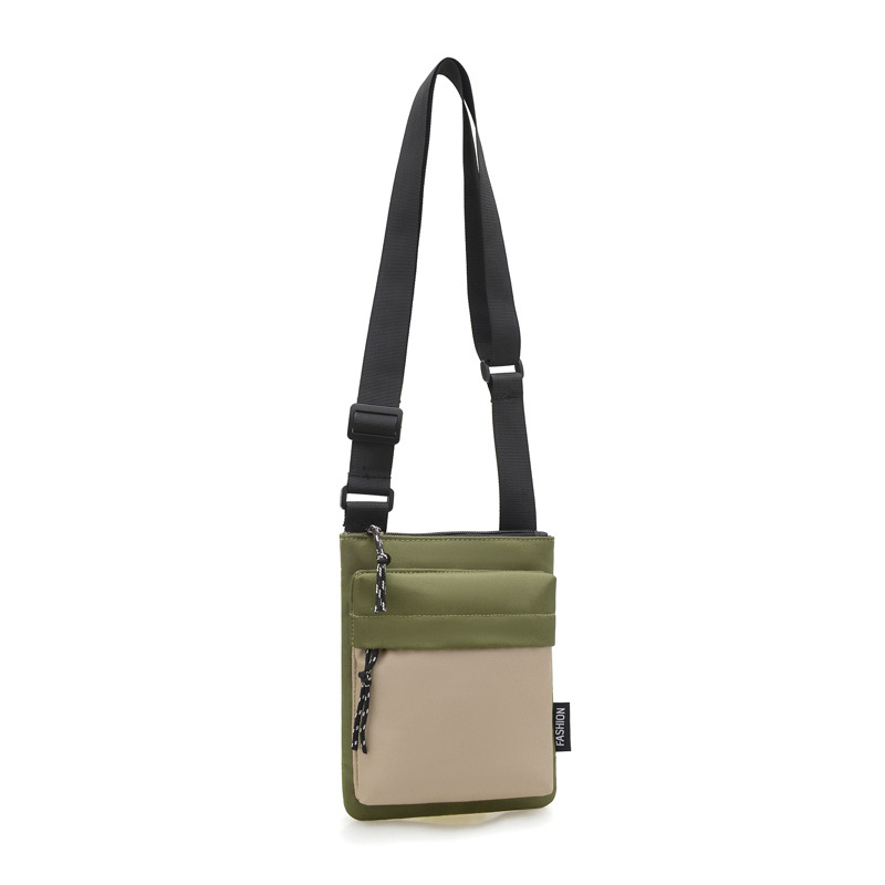 Muška crossbody torba za rameni, stil mladenački kampus, svila materijal, vodootporna, podstava od poliestera, proljeće 2025