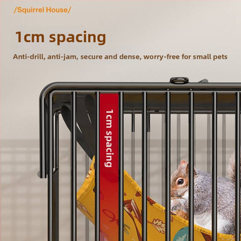 Τριώροφο μεταλλικό κλουβί για χάμστερ — τετράγωνο σχήμα, εύκολο στον καθαρισμό
