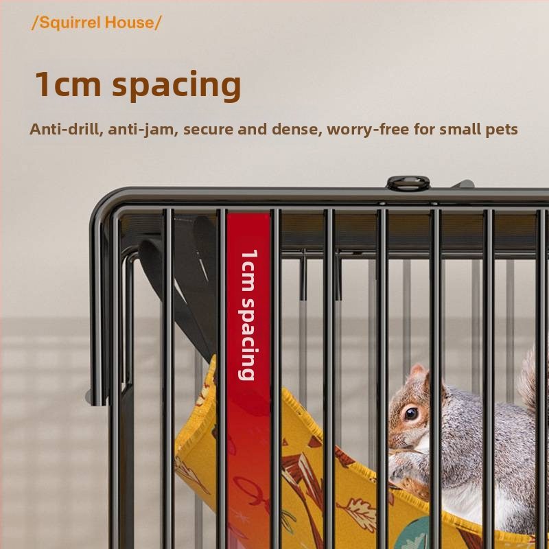 Τριώροφο μεταλλικό κλουβί για χάμστερ — τετράγωνο σχήμα, εύκολο στον καθαρισμό