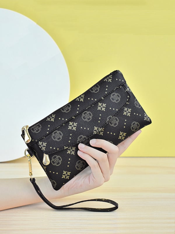 Mala kvadratna PU torbica, gradska jednostavnost, zatvarač, podstava od poliestera, ljeto 2024